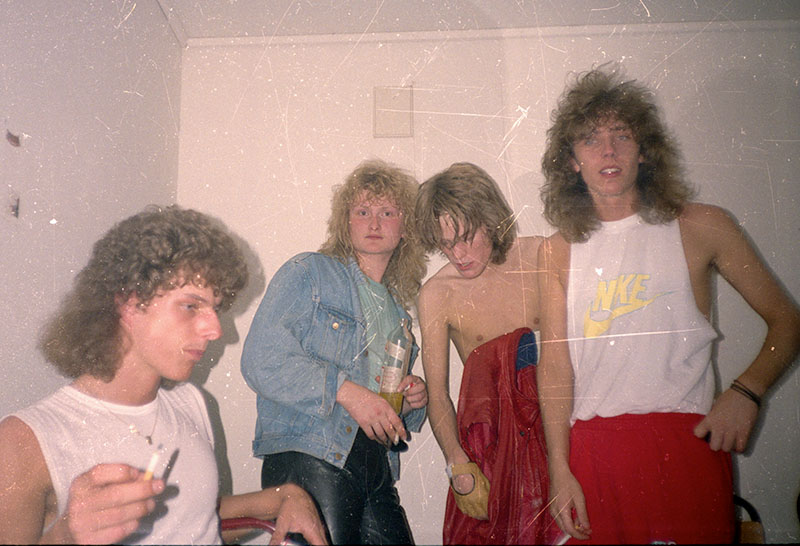 Backstage after our final show in 1987.
